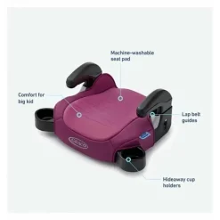 Graco - Assento de carro elevatório sem encosto TurboBooster 2.0, Trisha