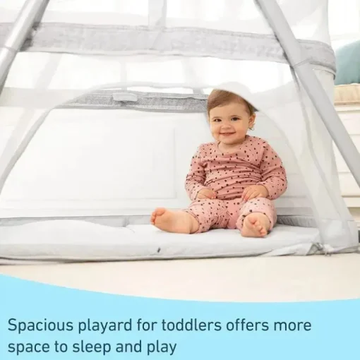 Graco - Berço portátil e berço de viagem DreamMore 3 em 1, coleção moderna de chalés