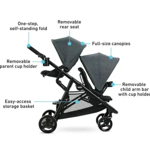 Graco - Carrinho Duplo Ready2Grow 2.0, Rafa