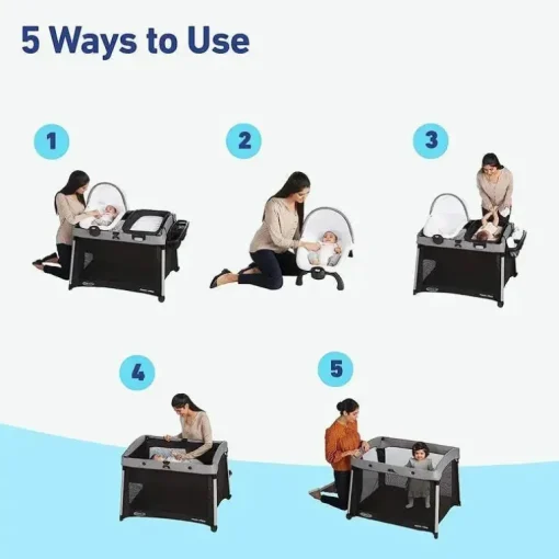 Graco - Pack 'n Play FoldLite Playard, coleção Modern Cottage