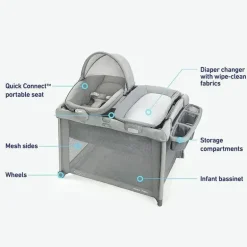Graco - Pack 'n Play FoldLite Playard, coleção Modern Cottage