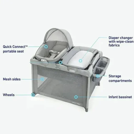 Graco - Pack 'n Play FoldLite Playard, coleção Modern Cottage