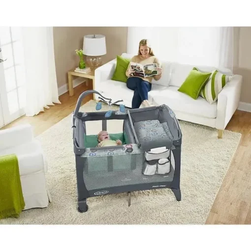 Graco - Pack 'N Play Playard para recém-nascidos, trocador e transporte, Manor