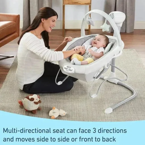 Graco - Soothe n Sway LX Rocker Portátil, Casa de Campo Moderna