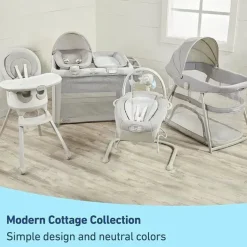 Graco - Soothe n Sway LX Rocker Portátil, Casa de Campo Moderna
