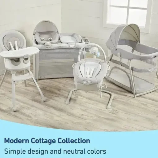 Graco - Soothe n Sway LX Rocker Portátil, Casa de Campo Moderna