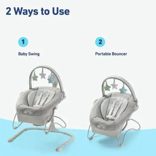 Graco - Soothe n Sway LX Rocker Portátil, Casa de Campo Moderna