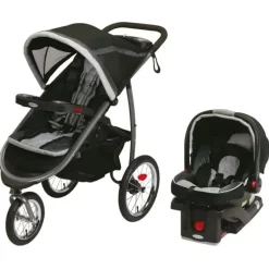 Graco Fastaction Fold Jogger Click Connect Travel System, Gotham