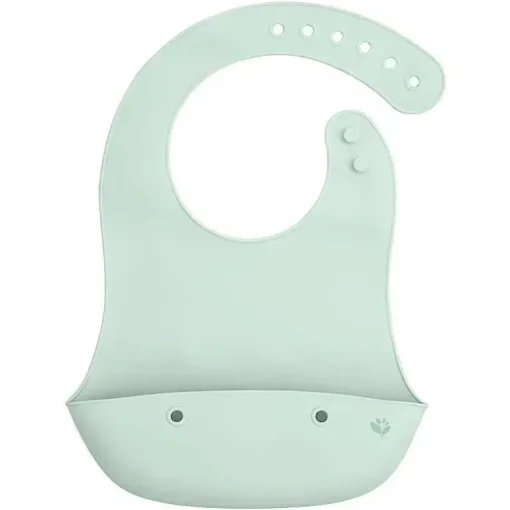 Green Sprouts - babador de silicone para bebê, sálvia leve