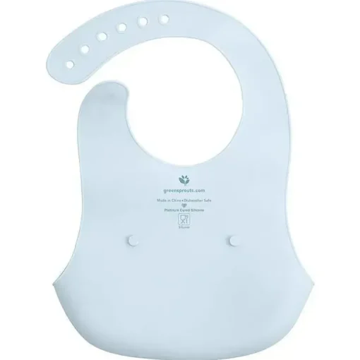 Green Sprouts - babador de silicone para bebê, mirtilo claro