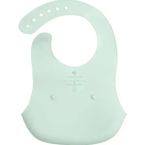Green Sprouts - babador de silicone para bebê, sálvia leve