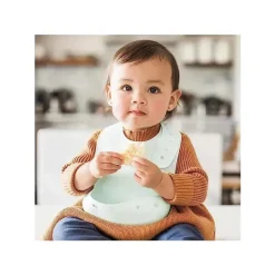Green Sprouts - babador de silicone para bebê, mirtilo claro