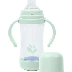 Green Sprouts - Copo de 5 onças e Sprout Ware Gole e Palha, Light Sage