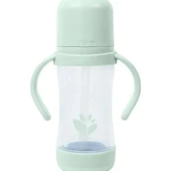 Green Sprouts - Copo de 5 onças e Sprout Ware Gole e Palha, Light Sage