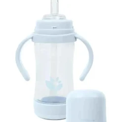 Green Sprouts - Copo de 5 onças e Sprout Ware Gole e Palha, Light Blueberry
