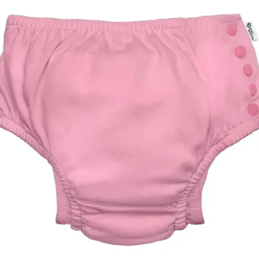 Green Sprouts - Fralda Reutilizável Eco Snap Swim, Rosa Claro