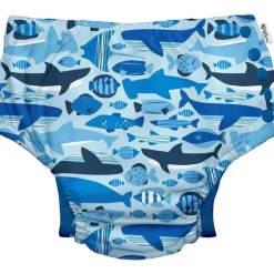 Green Sprouts - Fralda Reutilizável Eco Snap Swim, Azul Submarino