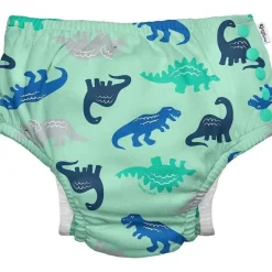 Green Sprouts - Fralda Reutilizável Eco Snap Swim, Seafoam Simple Dino