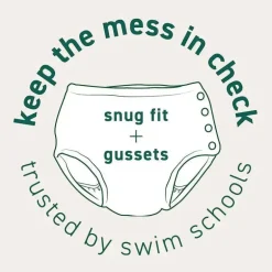 Green Sprouts - Fralda Reutilizável Eco Snap Swim, Tartaruga-de-pente Seafoam