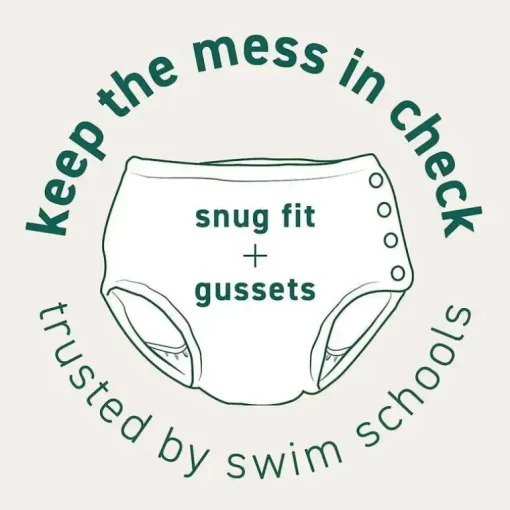 Green Sprouts - Fralda Reutilizável Eco Snap Swim, Tartaruga-de-pente Seafoam