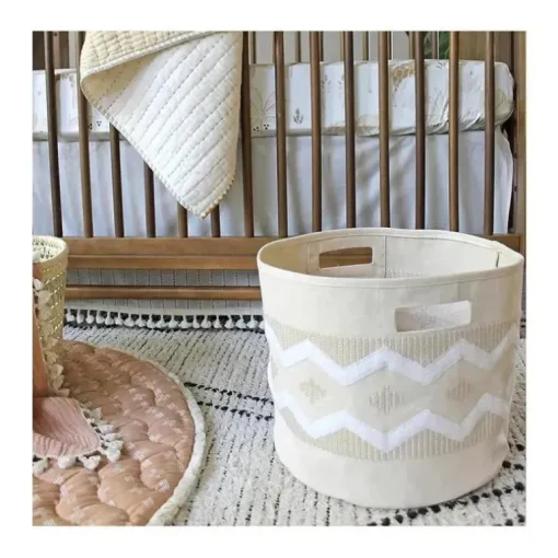 Guindaste - Caixa de armazenamento de tecido para bebês para berçários e crianças pequenas, armazenamento de brinquedos para meninos e meninas, Boho