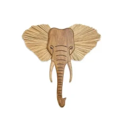 Guindaste - Decoração de berçário Baby Safari, decoração de parede de animal de madeira, elefante