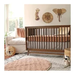 Guindaste - Decoração de berçário Baby Safari, decoração de parede de animal de madeira, elefante