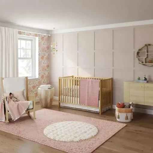 Guindaste - Decoração de berçário de bebê, decoração de parede com prateleiras de latão, flor