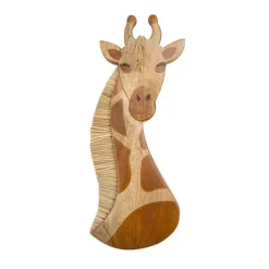 Guindaste - Girafa Decoração de parede de madeira feita à mão