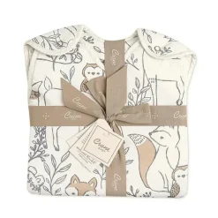 Guindaste Bebê Ezra Woodland Animals Cobertor Vestível de Algodão 0-9Mo