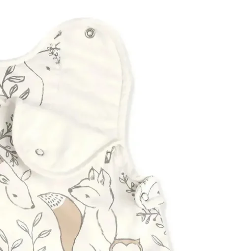 Guindaste Bebê Ezra Woodland Animals Cobertor Vestível de Algodão 0-9Mo