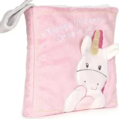 GUND Baby Dreaming Luna Unicorn livro macio pelúcia brinquedo estimulante sensorial, 8 pol