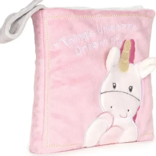 GUND Baby Dreaming Luna Unicorn livro macio pelúcia brinquedo estimulante sensorial, 8 pol