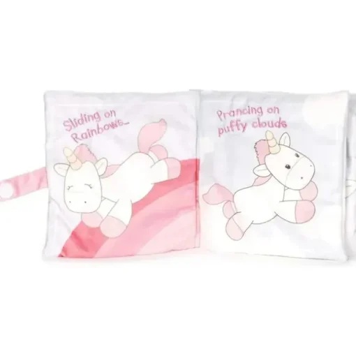 GUND Baby Dreaming Luna Unicorn livro macio pelúcia brinquedo estimulante sensorial, 8 pol