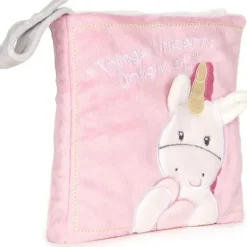 GUND Baby Dreaming Luna Unicorn livro macio pelúcia brinquedo estimulante sensorial, 8 pol