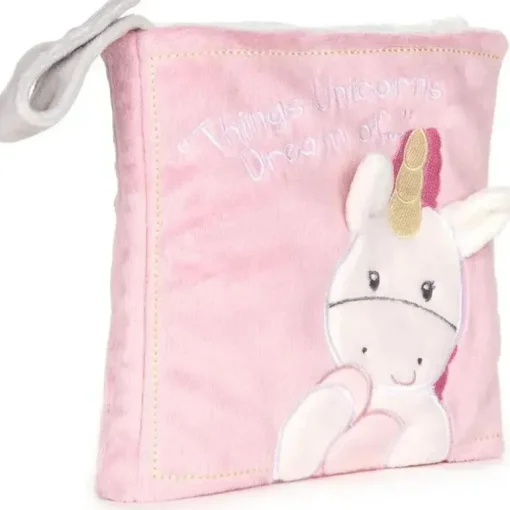GUND Baby Dreaming Luna Unicorn livro macio pelúcia brinquedo estimulante sensorial, 8 pol