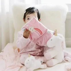 GUND Baby Dreaming Luna Unicorn livro macio pelúcia brinquedo estimulante sensorial, 8 pol
