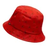 Haddad - Chapéu balde unissex Jordan Nike infantil AOP, vermelho