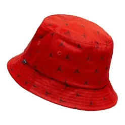 Haddad - Chapéu balde unissex Jordan Nike infantil AOP, vermelho