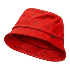 Haddad - Chapéu balde unissex Jordan Nike infantil AOP, vermelho