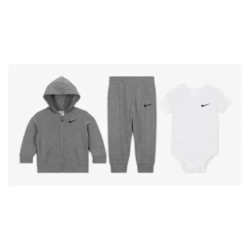 Haddad - Conjunto de calça Nike 3 peças, cinza
