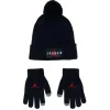 Haddad - Conjunto de gorro Jordan Hbr Pom, preto