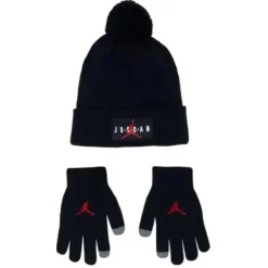 Haddad - Conjunto de gorro Jordan Hbr Pom, preto