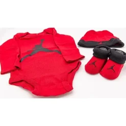Haddad 20 Jordan Basic manga longa 3 peças vermelho ginásio