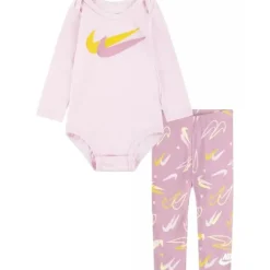 Haddad - Nike Baby Girl Bodysuit & Legging Set, Light Pink