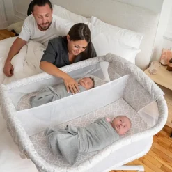 Halo - Bessinest Twin Sleeper | Berço duplo de cabeceira, círculos de areia