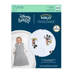 Halo - Cobertor vestível para saco de dormir 100% algodão - Mickey Fun (médio)