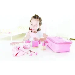 Hape - Beauty Belongings Kit de brincar de madeira infantil de cosméticos de madeira