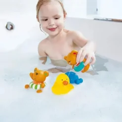 Hape - Brinquedo de banho de corda infantil Little Splashers nadador de pelúcia