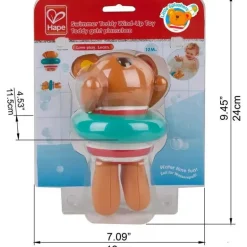 Hape - Brinquedo de banho de corda infantil Little Splashers nadador de pelúcia
